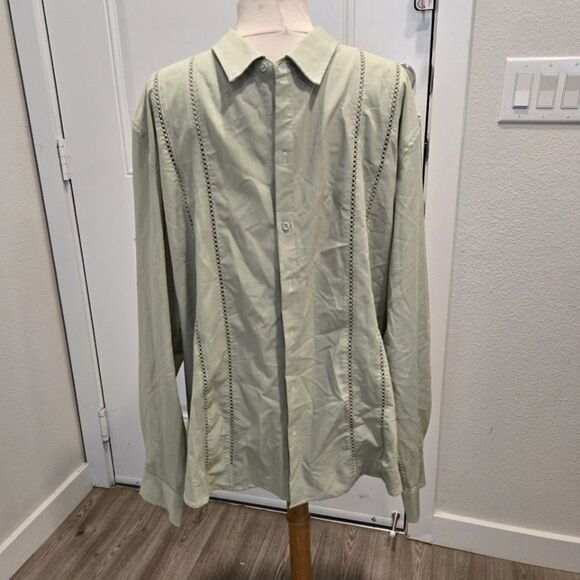 Coofandy embroidered Guayabera  long sleeve sz 2xl - Picture 2 of 12